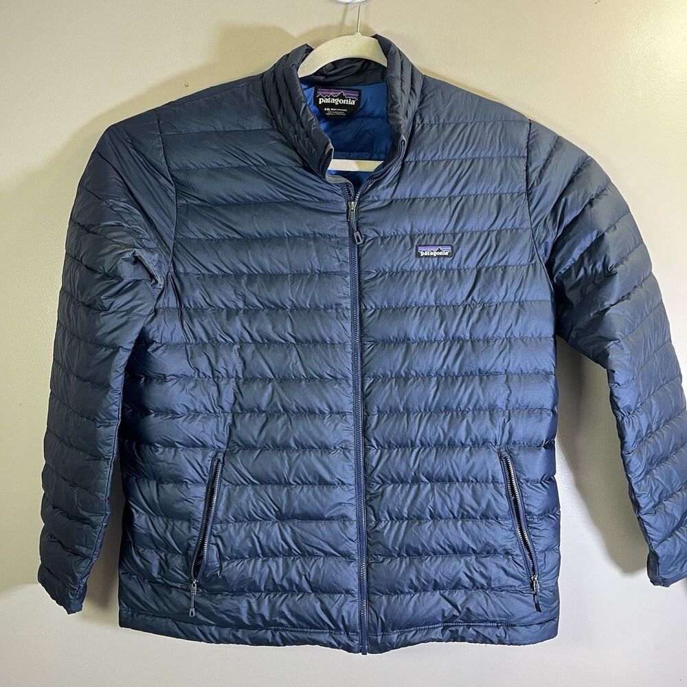 Patagonia Jacket Men's XXL Down Sweater Puffer Blue Quilted Outdoors 84674